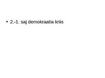 Demokraatia levik #7