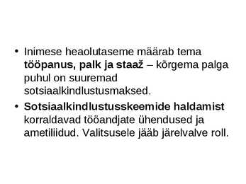 Individuaalne ja kollektiivne heaolu #5