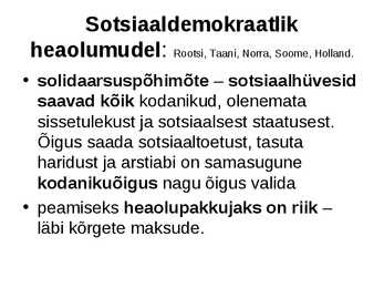 Individuaalne ja kollektiivne heaolu #6