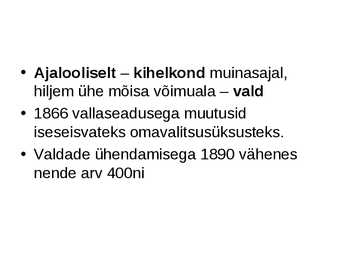 Kohalik omavalitsus #8