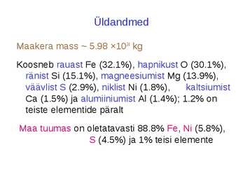 Maakera koostis #4