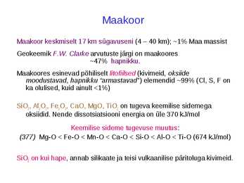 Maakera koostis #5