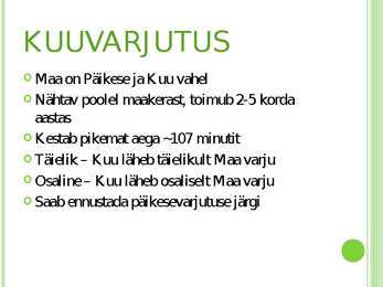 Varjutused-kuu faasid #7