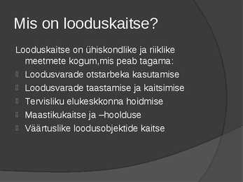 Looduskaitse #2
