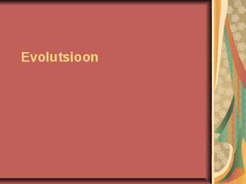 Evolutsioon