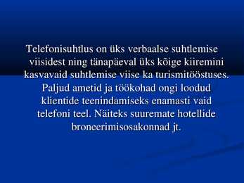 Telefonisuhtlus #2