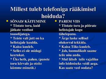 Telefonisuhtlus #12
