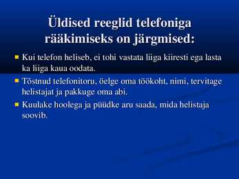 Telefonisuhtlus #3
