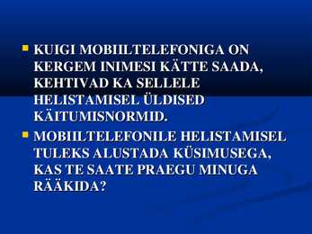 Telefonisuhtlus #9