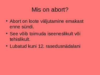 Esitlus abordist #2