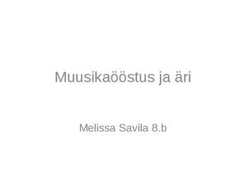Muusikatööstus ja äri