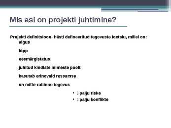 Projektijuhtimne #2