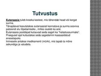 Eutanaasia #2