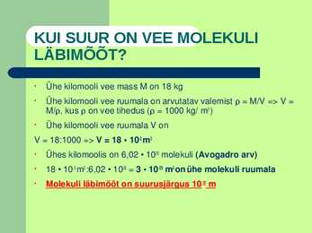 Molekulaarfüüsika #12