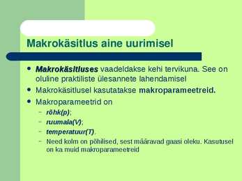 Molekulaarfüüsika #17