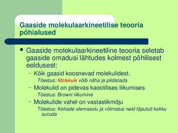 Molekulaarfüüsika #9