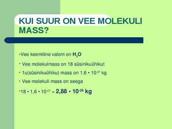 Molekulaarfüüsika #10