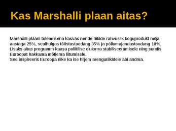 Marshalli plaan #7