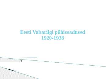 Eesti Vabariigi Põhiseadused