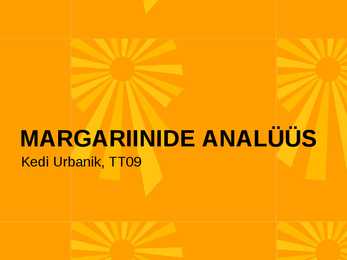 Margariinide analüüs