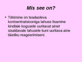 Tiitrimine #2