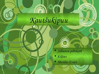 Kautšukipuu ehk kummipuu-presentatsioon