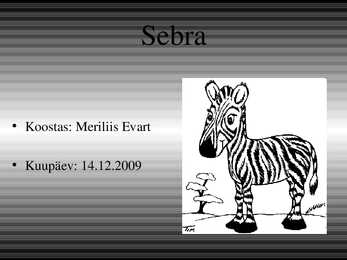 Sebra-presentatsioon