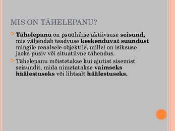 Tähelepanu-presentatsioon #2