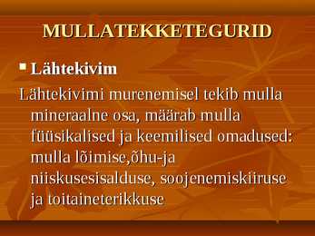 Mullahorisondid ja iseloomustus--pedosfäär- #2