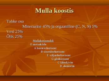 Mullahorisondid ja iseloomustus--pedosfäär- #16