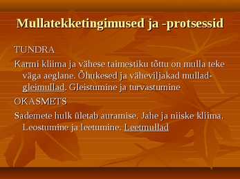 Mullahorisondid ja iseloomustus--pedosfäär- #18