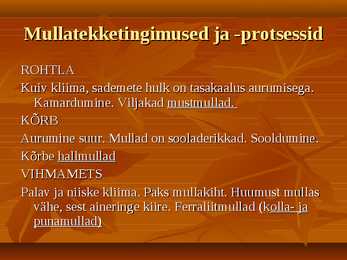 Mullahorisondid ja iseloomustus--pedosfäär- #19
