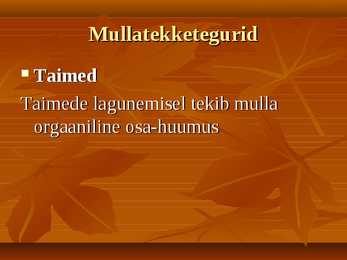 Mullahorisondid ja iseloomustus--pedosfäär- #5