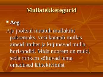 Mullahorisondid ja iseloomustus--pedosfäär- #7