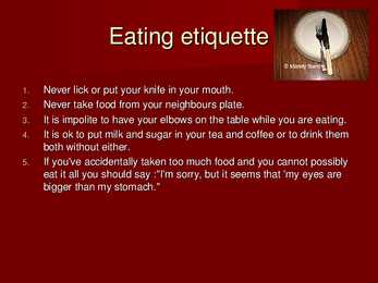 BRITISH CULTURE Etiquette #5
