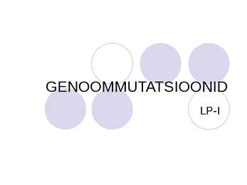 Genoommutatsioonid