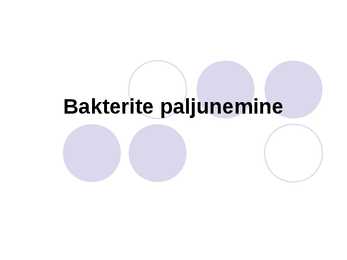Bakterite paljunemine