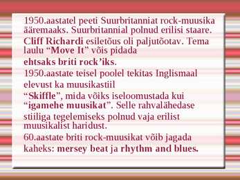 Briti 60 -date POP-ja ROCKMUUSIKA #2