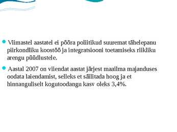 Rahvusvaheline kaubandus- ja majandusareng #3