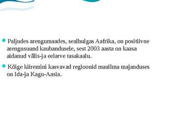 Rahvusvaheline kaubandus- ja majandusareng #4