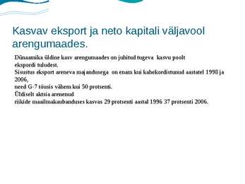 Rahvusvaheline kaubandus- ja majandusareng #6