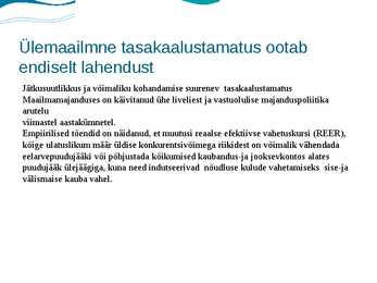 Rahvusvaheline kaubandus- ja majandusareng #8