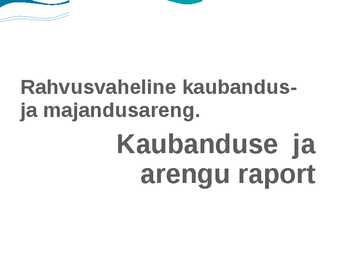 Rahvusvaheline kaubandus- ja majandusareng