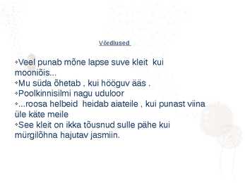 Underi luulekava #15