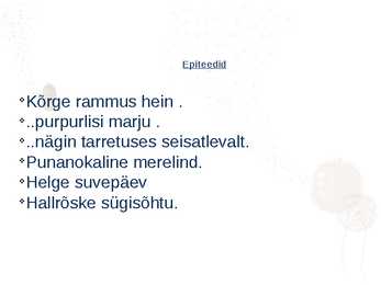 Underi luulekava #17