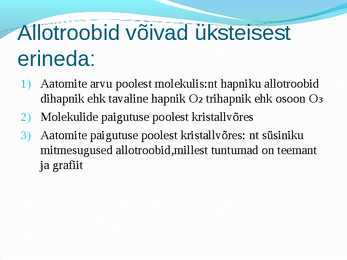 Mittemetallide-füüsikalised omadused #8