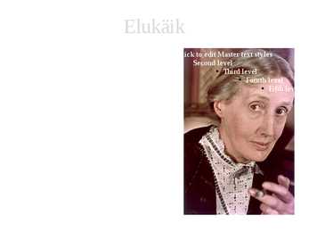 Virginia Woolf - esitlus #2