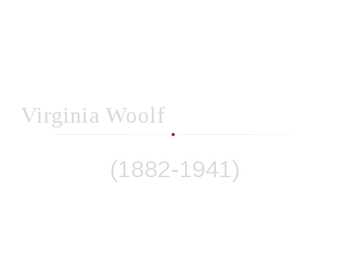 Virginia Woolf - esitlus