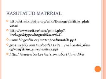 Ülerahvastus ehk demograafiline plahvatus - powerpoint #7
