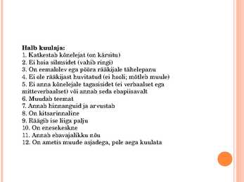 Kuulamisoskus #4